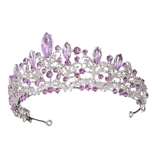 VALICLUD Barock Haarschmuck Braut Tiara mit Strasssteinen Silber Leichtes Langlebiges Material Design für Hochzeit Festival Geburtstag und Festliche Anlässe von VALICLUD