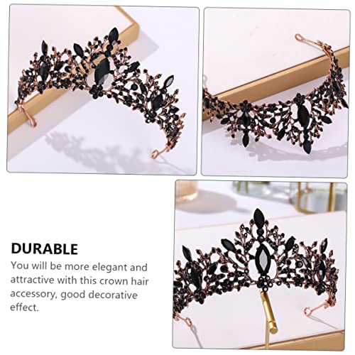 VALICLUD Barock Schwarze Brautkrone Haarschmuck Retro Stil Tiara Damen Hochzeit Halloween Party Accessoire VALICLUD Barock Schwarze Brautkrone Haarschmuck Retro Stil Tiara Damen Hochzeit Halloween Party Accessoire von VALICLUD