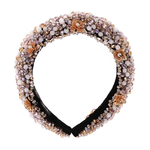 VALICLUD Barock Strass Haarschmuck Haarreif mit Kristallperlen Flexibel Elegant für Hochzeit Braut Party Damen und Mädchen von VALICLUD