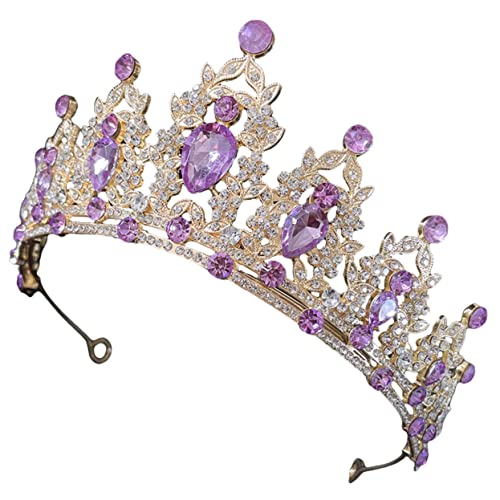 VALICLUD Barock Tiara für Hochzeit Party Haarschmuck Widerstandsfähiges Design Perfektes Deko Accessoire für Braut und Kristallkrone für Besondere Anlässe von VALICLUD