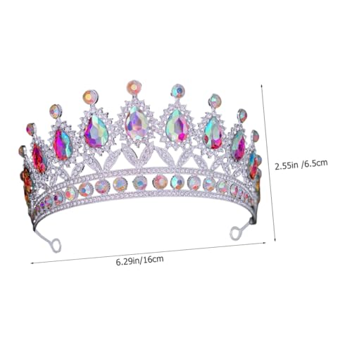VALICLUD Barocke Krone Tiara Braut Tiara Festzug Krone Tiara Stirnbänder Für Frauen Dekorative Tiara Mädchen Junggesellinnenabschied Dekorationen Tiara Topper Tiara Krone Braut Silber von VALICLUD