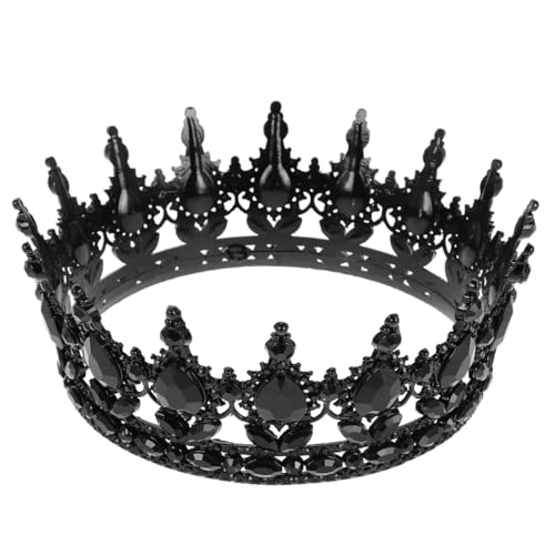 VALICLUD Vintage Kristall Tiara Damen Gothic Krone für Halloween Hochzeit Geburtstag Abschlussball Make-up Stirnband VALICLUD Vintage Kristall Tiara Damen Gothic Krone für Halloween Hochzeit Geburtstag Abschlussball Make-up Stirnband von VALICLUD