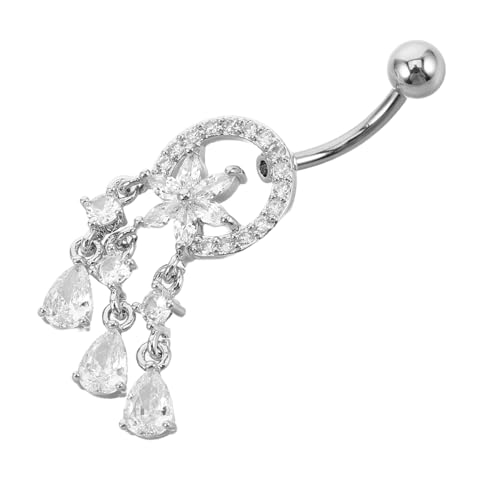 VALICLUD Bauchnabelring Design Damen Piercing Schmuck Langlebig Glänzend Modisch für Party Urlaub Alltag Geeignet von VALICLUD