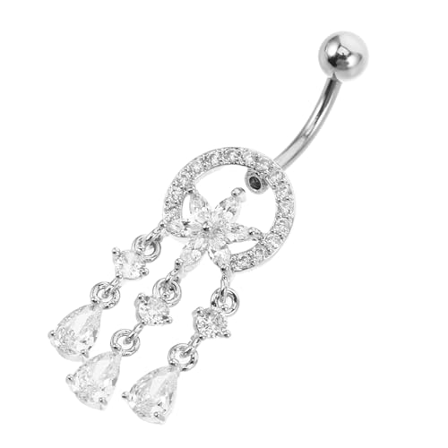 VALICLUD Bauchnabelring Design Modisches Bauchnabelpiercing Langlebig Verschleißfest Eleganter Körperschmuck für Damen und Frauen von VALICLUD
