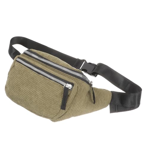 VALICLUD Velours Bauchtasche GrüN Verstellbare Fanny Pack FüR Damen Und Herren Ideal FüR Reisen Joggen Und Outdoor AktivitäTen 33X13X4Cm von VALICLUD