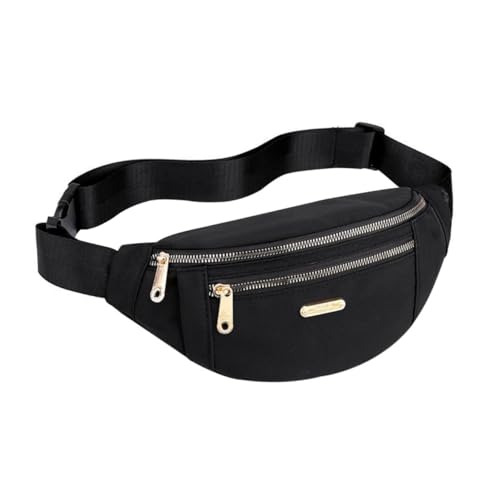 VALICLUD Bauchtasche Damen Verstellbar Praktische Hüfttasche mit Phone Container Multifunktional für Alltag Freizeit Joggen Schwarz von VALICLUD