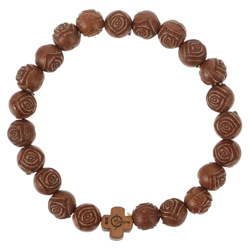 VALICLUD Beaded Bracelet für Herren und Damen Kaffeefarbenes Rosenkranz Armband mit Holzkugeln Stilvolles Schmuckstück für Langlebig und Angenehm zu Tragen von VALICLUD