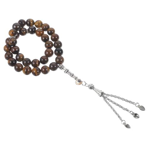 VALICLUD Rosenkranzarmband Mit Perlen Für Herren Mit Drachenmuster Aus Achat – Gebetsperlen – Modisches Armband – Zart Und Attraktiv von VALICLUD