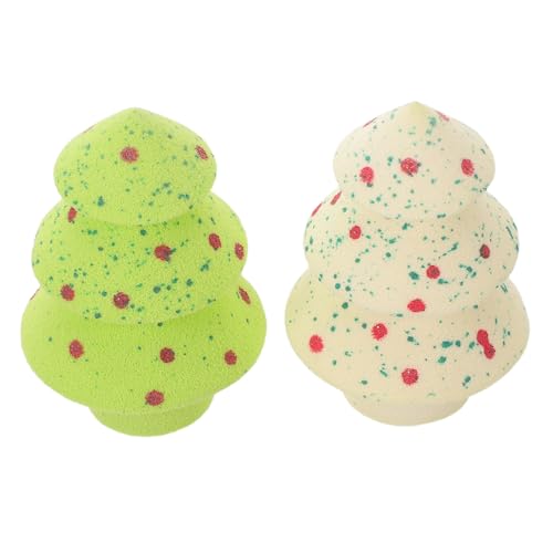 VALICLUD Beauty Sponge Weihnachtsbaumform Glitzer Makeup Schwamm Weiche Foundation und Puder Blender Hautfreundlich Hypoallergen Geeignet für Empfindliche Haut Festliches Geschenk von VALICLUD