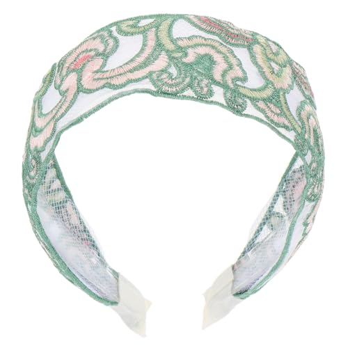 VALICLUD Stirnband Mit Blumenstickerei Breites Haarband Aus Mull Für Damen Modischer Haarschmuck Als Stirnbänder Oder Haarband Für Mädchen von VALICLUD