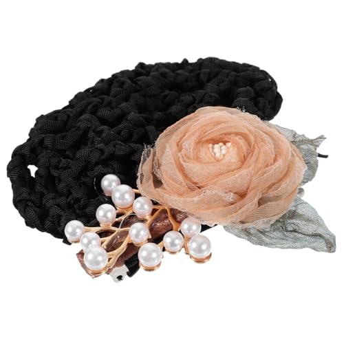VALICLUD Blumen Haarspange Haarnetz Haarschmuck für Damen Netz Haarnetz Haarklammer mit Blütenmotiv für Ballett Krankenschwester Stewardess Frisur Zubehör von VALICLUD
