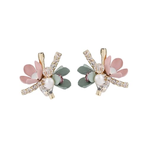 VALICLUD Blumen Ohrstecker Damen Handgefertigt Modisch Langlebig Legierter Schmuck Süßer Stil für Alltag und von VALICLUD