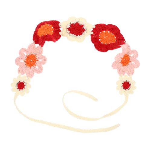 VALICLUD Entzückendes Blumen-stirnband Gehäkeltes Bandana Gestricktes Stirnband Zum Zurückbinden Für Mädchen Modischer Schal Für Partys von VALICLUD