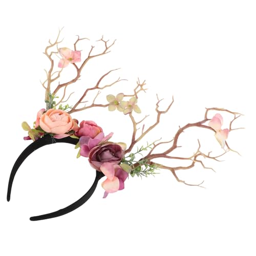 VALICLUD Blumen Stirnband Mit Künstlichen Stielen Blumenzweig Zur Dekoration Foto-requisite Haarband Für Maskenball Leicht Und Haltbar von VALICLUD