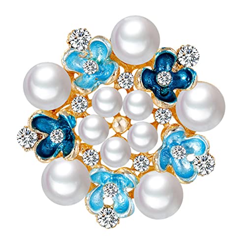 VALICLUD Blumen brosche hochzeitsschmuck trachtenbrosche Damenaccessoire Hochzeitsbrosche Blumenbroschen für Damen Hochzeitssträuße Perlenbrosche geschenkt Blumenstrauß Kleid Brosche Strass von VALICLUD