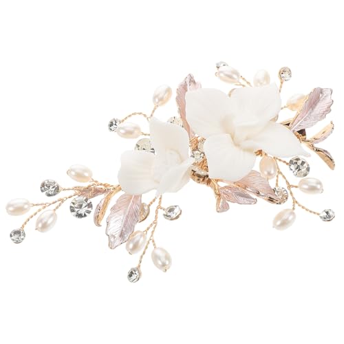 VALICLUD Blumen-haarspange Aus Keramik Für Damen Elegante Haarclips Mit Floralen Designs Sicheres Halten Für Hochzeiten Und Fotoshootings Romantisches Braut-accessoire von VALICLUD