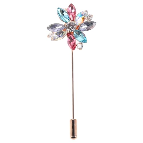 VALICLUD Blumenbrosche: Anstecknadel mit Strasssteinen und Blumenmotiv, Anstecknadel, Anzug-Accessoires für Smokinganzüge, Hochzeiten, Partys, formelle Veranstaltungen von VALICLUD