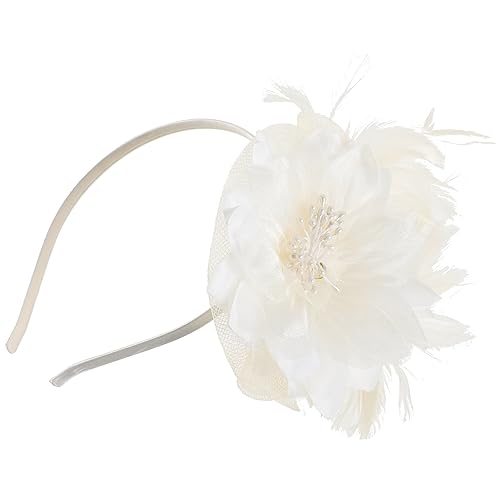 VALICLUD Fascinator-kopfschmuck Für Damen Blüten Stirnband Mit Netzdesign Blumen Und Federdekor Für Teeparty Bankett Hochzeit von VALICLUD