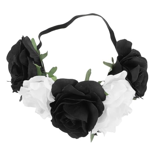 VALICLUD Blumenkranz Haarband Für Damen Halloween Und Weihnachts Accessoire Mit Rosen Für Hochzeiten Partys Und Festliche Anlässe Und Langlebig von VALICLUD