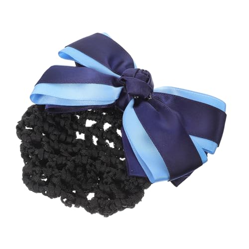 VALICLUD Bogenkopfblume Styling Brötchenabdeckungsclip Brötchennetze Brötchen Netz Chiffon Farbe Blau Haarzubehör Schönheit Mädchen Blumen- Frauenclip Schleife Haarnetz Haarabdeckung Stoff von VALICLUD