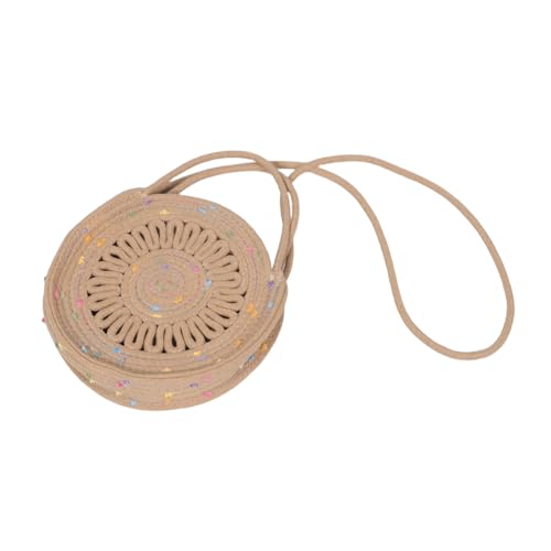 VALICLUD Boho Crossbody Bag Damen Baumwollseil Umhängetasche Leicht Geflochten Sommer Strand Tasche Mit Verstellbarem Gurt Vielseitig Tragbar Für Urlaub Alltag Picnic von VALICLUD
