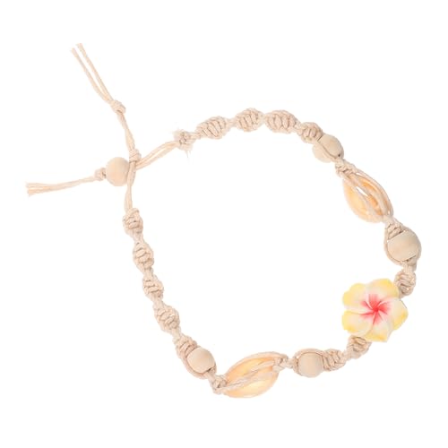 VALICLUD Boho Fußkettchen für Frauen Muschel Armband Knöchel Schmuck Handgefertigt Geflochten Sommer Strand Accessoire von VALICLUD