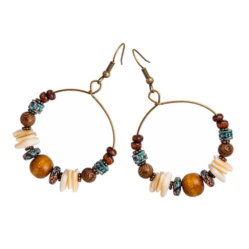 VALICLUD Boho Perlen Creolen Ohrringe Damen Vintage Antik Bronze Minimalistische Handgefertigte Leichte Schmuckstücke Für Alltag Und Party VALICLUD Boho Perlen Creolen Ohrringe Damen Vintage Antik Bronze Minimalistische Handgefertigte Leichte Schmuckstücke Für Alltag Und Party von VALICLUD