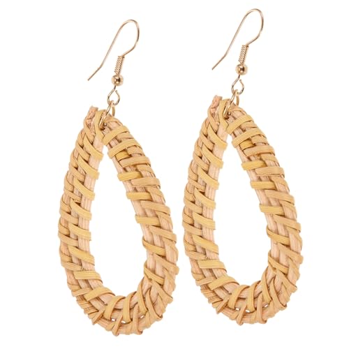 VALICLUD Boho Rattan Ohrringe Damen Handgefertigt Gewebt Leicht Ethno Stil Strand Schmuck Elegant Für Alltag Party Urlaub VALICLUD Boho Rattan Ohrringe Damen Handgefertigt Gewebt Leicht Ethno Stil Strand Schmuck Elegant Für Alltag Party Urlaub von VALICLUD