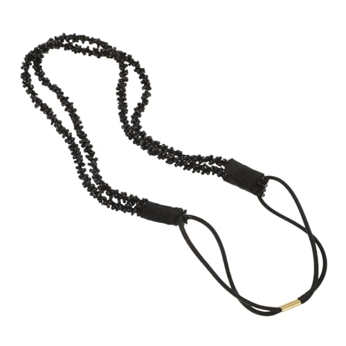 VALICLUD Boho-Stirnband juwelenbesetztes Stirnband verstellbare Stirnbänder für Damen elastische Stirnbänder Kopfschmuck für Damen Kopf Kette Perlenstirnband Plastik Black VALICLUD Boho-Stirnband juwelenbesetztes Stirnband verstellbare Stirnbänder für Damen elastische Stirnbänder Kopfschmuck für Damen Kopf Kette Perlenstirnband Plastik Black von VALICLUD