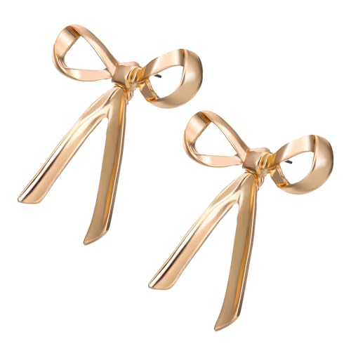 VALICLUD Bowknot Ohrstecker Damen Metall Schleifen design Leicht Glänzend Statement ohrringe für Hochzeit Party Valentinstag Schmuck Accessoire von VALICLUD