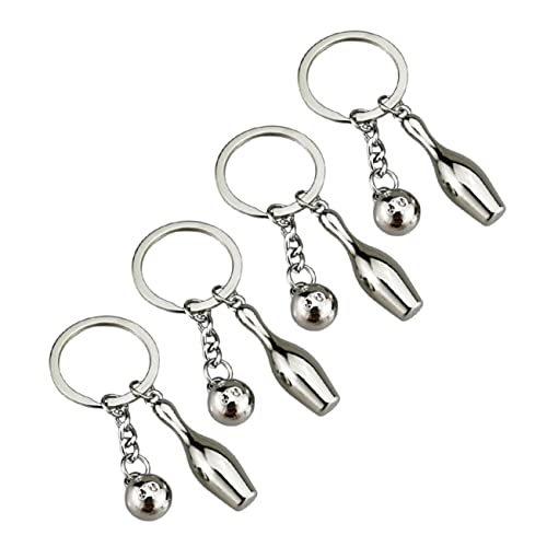 VALICLUD 4stücke Schlüsselanhänger Bowlingkugel Sport Anhänger Zartes Hängendes Schlüsselring Souvenir Für Tasche Und Schlüssel von VALICLUD