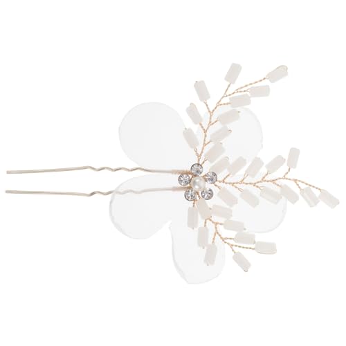 VALICLUD Braut Haargabel Tiara Hochzeit Brautjungfer Blumen Haarspange Pin Weiblich U Förmiger Stift Metall Haargabel Für Frauen Haarschmuck Kopfschmuck von VALICLUD