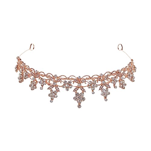 VALICLUD Braut Tiara Haarreif mit Strasssteinen Leichtes Damen Haarschmuck für Hochzeit Party Cosplay und Festliche Anlässe Hochzeitskopfschmuck Accessoire von VALICLUD
