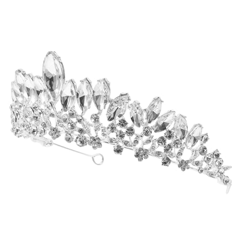 VALICLUD Braut Tiara Krone für Hochzeit Abschlussball und Geburtstagsfeiern Stirnband mit Funkelnden Strasssteinen Haaraccessoire für Besondere Anlässe von VALICLUD