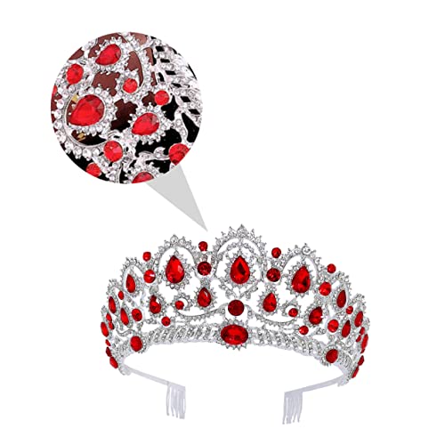 VALICLUD Braut Tiara Krone mit Funkelnden Kristallen Hochzeits Haarschmuck für Damen und Mädchen Stabiler Sitz Langlebiges Design für Hochzeit Party und Festlichkeiten von VALICLUD