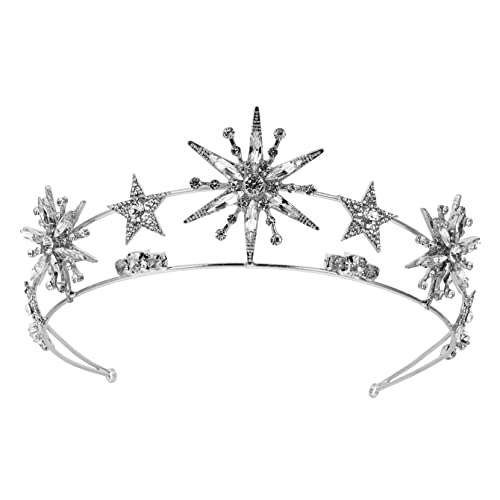 VALICLUD Braut Tiara mit Silberner Haarschmuck für Hochzeit Eleganter Brautkopfschmuck Langlebiges Material Zartes Design für Besondere Anlässe Wie Fotoshooting und Festlichkeiten VALICLUD Braut Tiara mit Silberner Haarschmuck für Hochzeit Eleganter Brautkopfschmuck Langlebiges Material Zartes Design für Besondere Anlässe Wie Fotoshooting und Festlichkeiten von VALICLUD