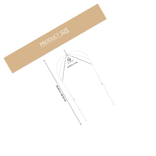 VALICLUD Braut haarschmuck Stirnband mit Strasssteinen Leichte Legierung Kopfkette Boho Kopfschmuck für Frauen Eleganter Hochzeitsschmuck Stabil Sitzend für Foto Party und Festlichkeiten von VALICLUD