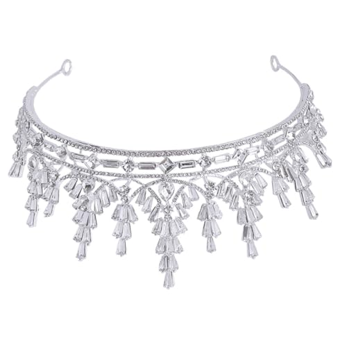 VALICLUD Brautkrone Strass Tiara Haarschmuck Silber Hochwertige Hochzeit Haarreif Damen Prinzessin Accessoire für Braut und Festlichkeiten VALICLUD Brautkrone Strass Tiara Haarschmuck Silber Hochwertige Hochzeit Haarreif Damen Prinzessin Accessoire für Braut und Festlichkeiten von VALICLUD
