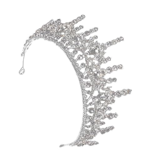 VALICLUD Brautkrone Tiara aus Langlebigem Material Funkelnde Kristallkrone für Hochzeit und Party Leichtes Damen Haarband als Stilvolles und Foto Requisite von VALICLUD