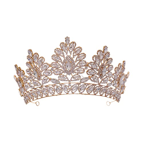 VALICLUD Brautkrone aus Hochwertiger mit Funkelnden Strasssteinen Tiara Haarband für Hochzeit Party und Festliche Anlässe Königlicher Kopfschmuck im Prinzessinnenstil von VALICLUD