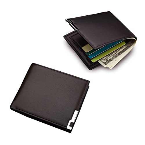 VALICLUD Geldbörse Pu- Kompakte Brieftasche Mit Großem Für Kreditkarten Bargeld Und Id Für Alltag Und Geschäftsreisen Kaffee von VALICLUD