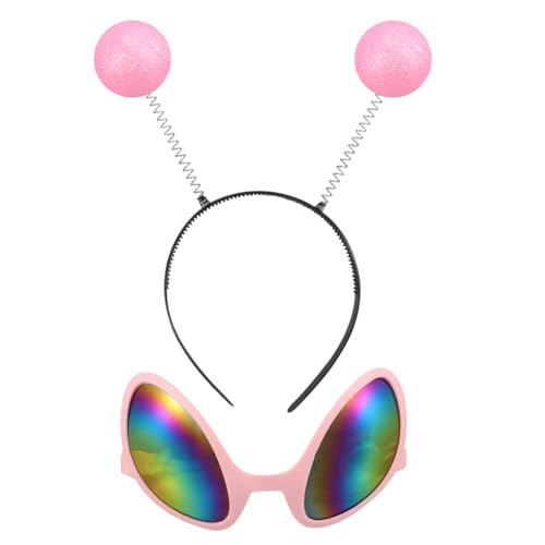 VALICLUD Brille Mit Haarband Stirnband Und Sonnenbrille Cosplay-party-set Regenbogen-linsenbrille Für Halloweenkostüme Und Fotoautomaten-requisiten von VALICLUD
