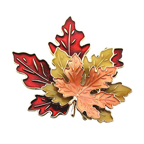 VALICLUD Brosche Ahornblatt Form Anstecknadel Hochwertigem Legierungsmaterial Vielseitig Einsetzbar für Kleidung Haarschmuck Taschen und Perfektes für Frauen und Mädchen für Herbst und von VALICLUD