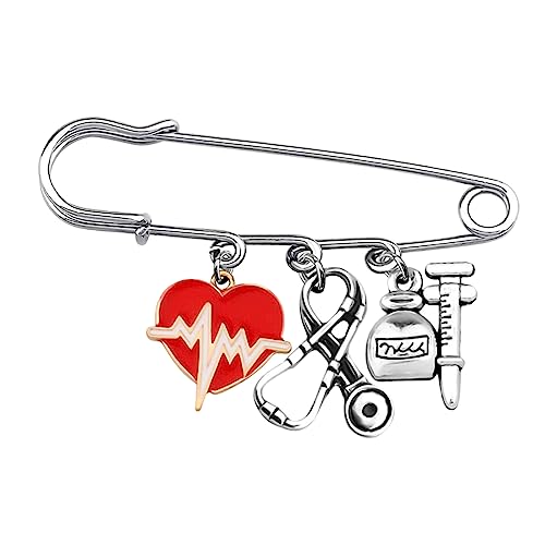 VALICLUD Brosche Anstecknadel für Kleidung Brosche für Jeans Pullover Anzug Hut Schal Perfektes für Krankenschwestern Ärzte von VALICLUD