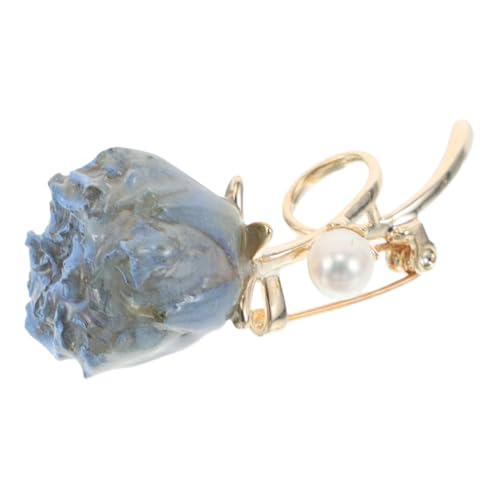 VALICLUD Brosche Damen Elegant Blaue Rosen Anstecknadel Modische Blumenbrosche für Anzüge Schals Pullover Vielseitiges Schmuckaccessoire für Festliche und Freizeit Outfits von VALICLUD