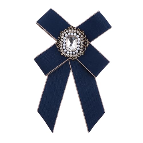 VALICLUD Brosche Schleife mit Funkelnden Strasssteinen Modisches Kleidungsaccessoire Retro Design Vielseitig für Hemden Röcke und Festliche Anlässe Geeignet von VALICLUD