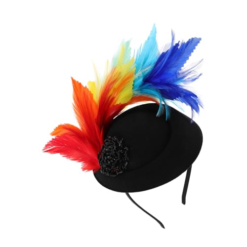 VALICLUD Kopfschmuck Für Damen Hochzeit Pferderennen Karneval Party Zubehör Stirnband Haarschmuck Banketthut Karnevalsball-stirnband -hut-haarspange von VALICLUD