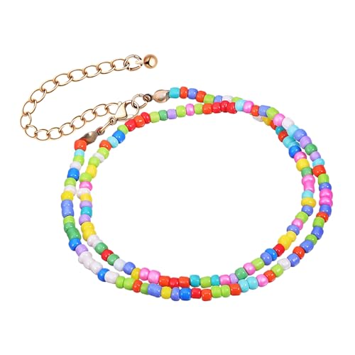 VALICLUD Bunte Perlenkette Damen Clavicle Chain Farbige Reisperlen Halskette Einzelschicht Modischer Schmuck für Frauen und Mädchen VALICLUD Bunte Perlenkette Damen Clavicle Chain Farbige Reisperlen Halskette Einzelschicht Modischer Schmuck für Frauen und Mädchen von VALICLUD