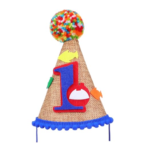 VALICLUD Buntes Geburtstagsfeier-hut Jähriges Junge Mädchen Mit Pompons Elastisches Band Für Jungen Und Mädchen Deko Für Babyfeiern Einzigartiger Geburtstagshut Jähriges Junge von VALICLUD