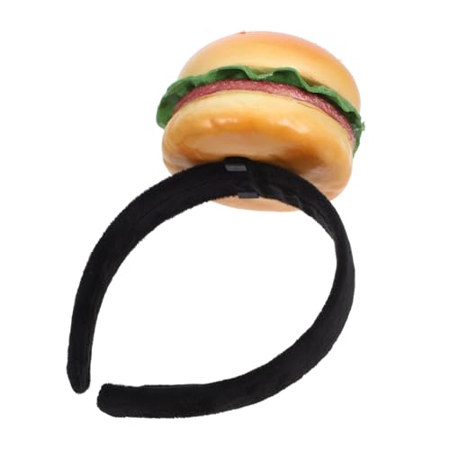 VALICLUD Burger-stirnband Cartoon Cosplay Stirnband Party-requisite Festive Kopfbedeckung Dekoratives Stirnband Foto-requisite Lustiges Hamburger Form Headwear von VALICLUD